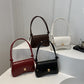 Retro Lock Simple Square Shoulder Bag in Multiple Colors - Teleplus Various trendy retro lock simple square shoulder bag