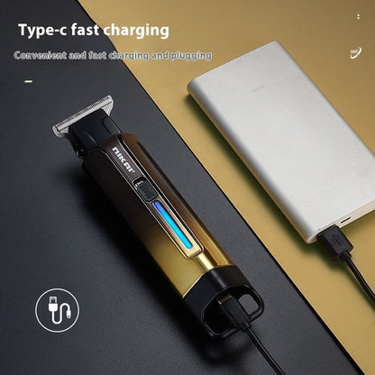 Retro Oil Head Electric Hair Clipper with Carving and Rechargeable Battery - for Salon Use retro oil head electric hair