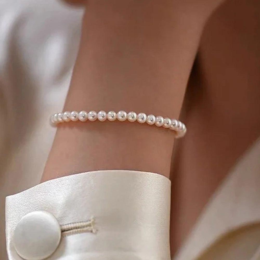 Retro OT Buckle Pearl Bracelet Women’s Fashion Design - Retro OT Buckle Pearl Bracelet for Women