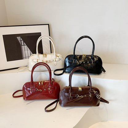 Retro Portable Fashion Shoulder Bag in Multiple Colors with Medium Size - retro portable fashion shoulder bag