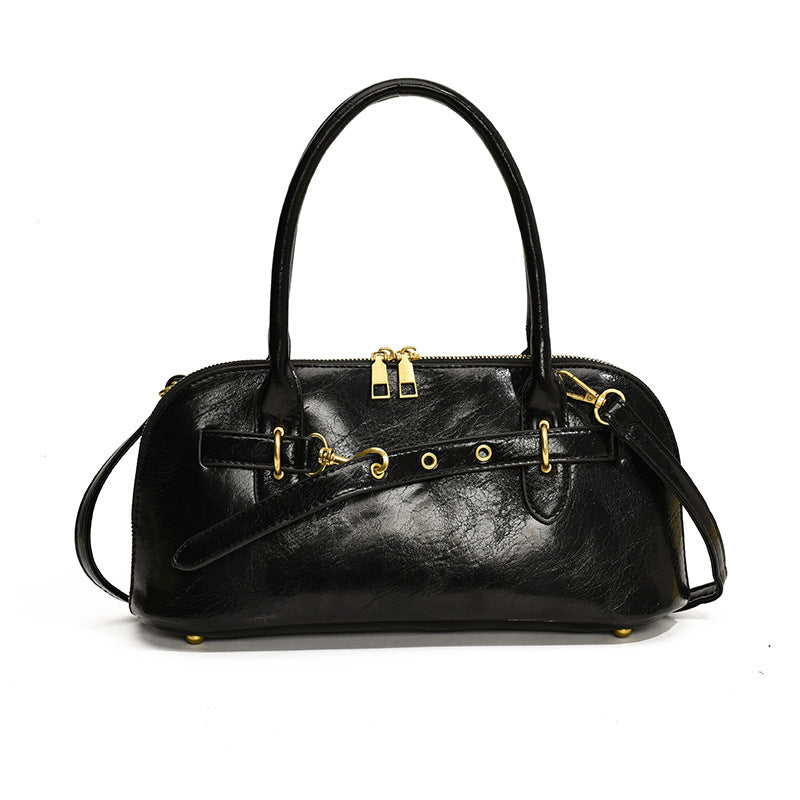 Retro Portable Fashion Shoulder Bag in Multiple Colors with Medium Size - retro portable fashion shoulder bag