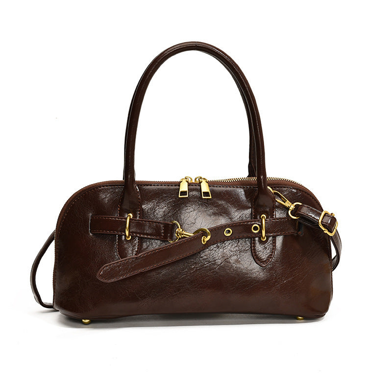 Retro Portable Fashion Shoulder Bag in Multiple Colors with Medium Size - retro portable fashion shoulder bag