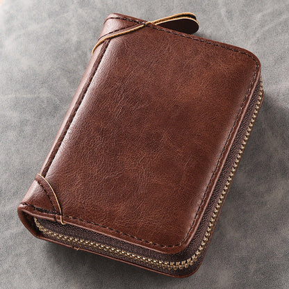 Retro PU Leather Card Holder with Multiple Slots for Men and Women - Teleplus