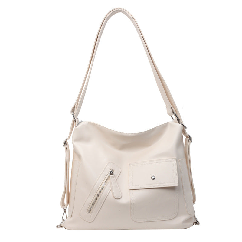 Retro Soft Leather Large Backpack with Synthetic Material - Teleplus for Daily Use backpack retro soft leather large