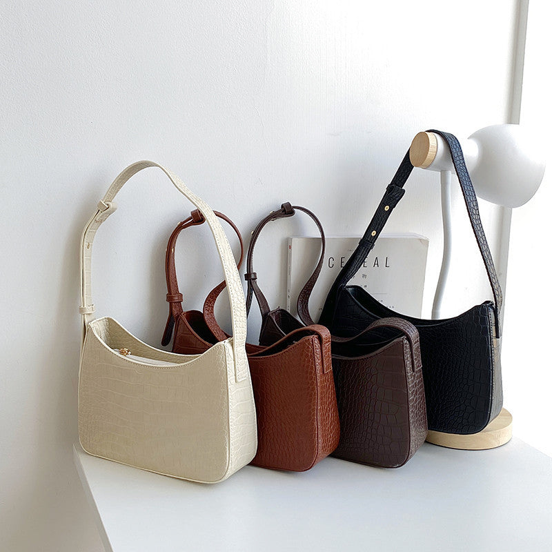 Retro Underarm Bag Women’s PU Square Shoulder with Inner Zipper - Online Store retro underarm bag