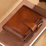 RFID Blocking Leather Wallet for Men and Women Slim Bifold Cowhide Purse