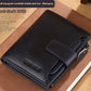 RFID Blocking Leather Wallet for Men and Women Slim Bifold Cowhide Purse