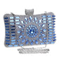 Rhinestone Diamond Crossbody Bag with Three Dimensional Pocket