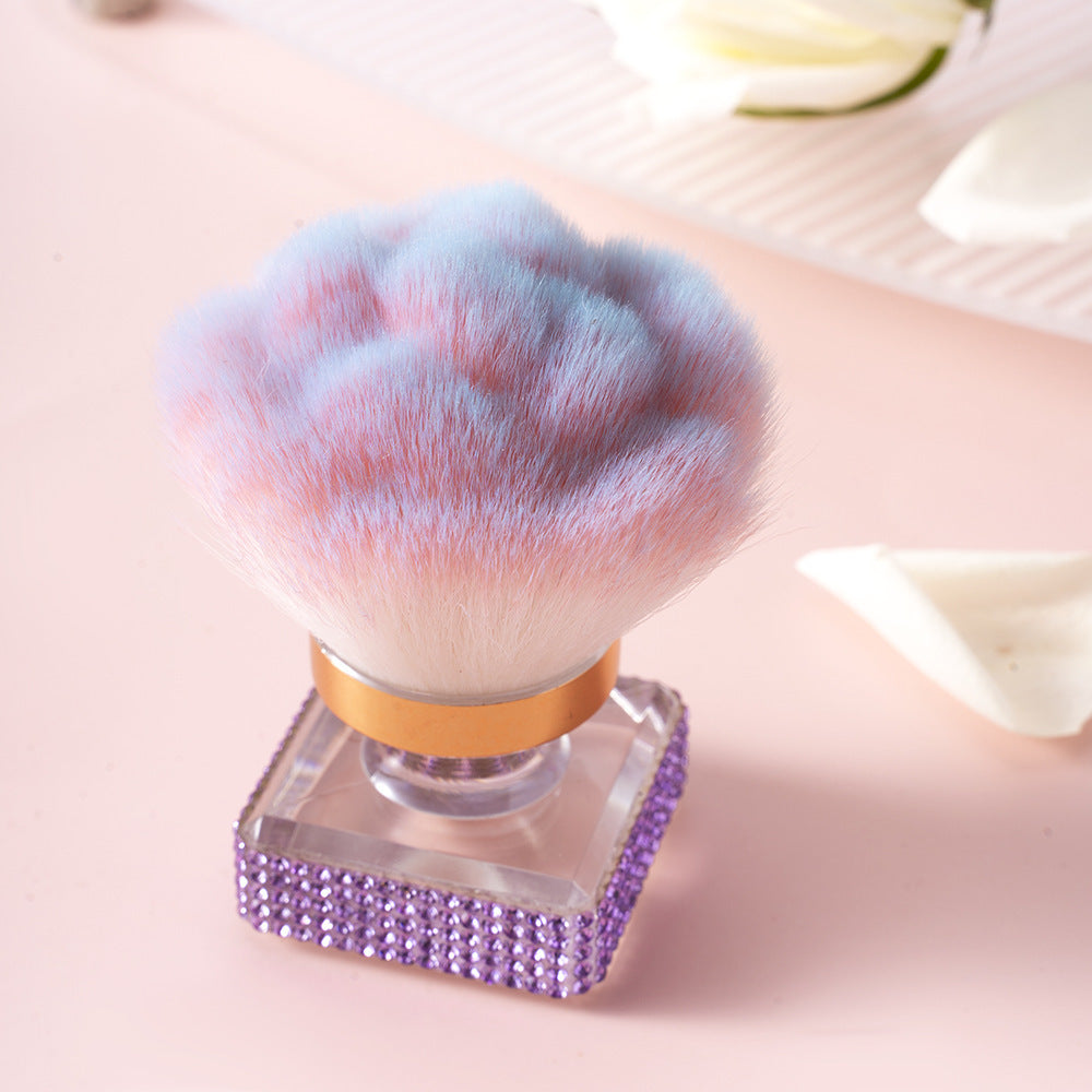 Rhinestone Makeup Brush Colorful Luxury Crystal Handle Cosmetic Tool - Teleplus rhinestone makeup brush luxury crystal