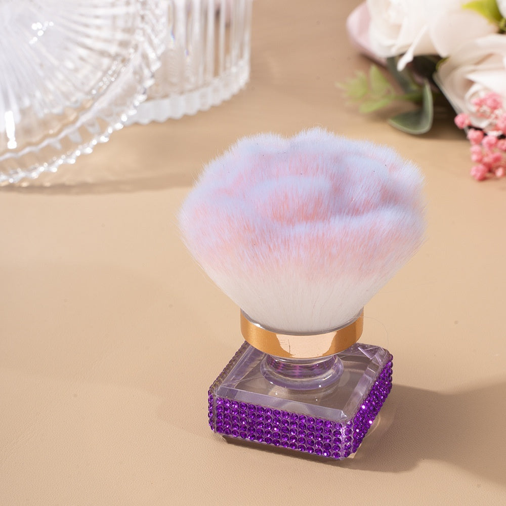 Rhinestone Makeup Brush Colorful Luxury Crystal Handle Cosmetic Tool - Teleplus rhinestone makeup brush luxury crystal