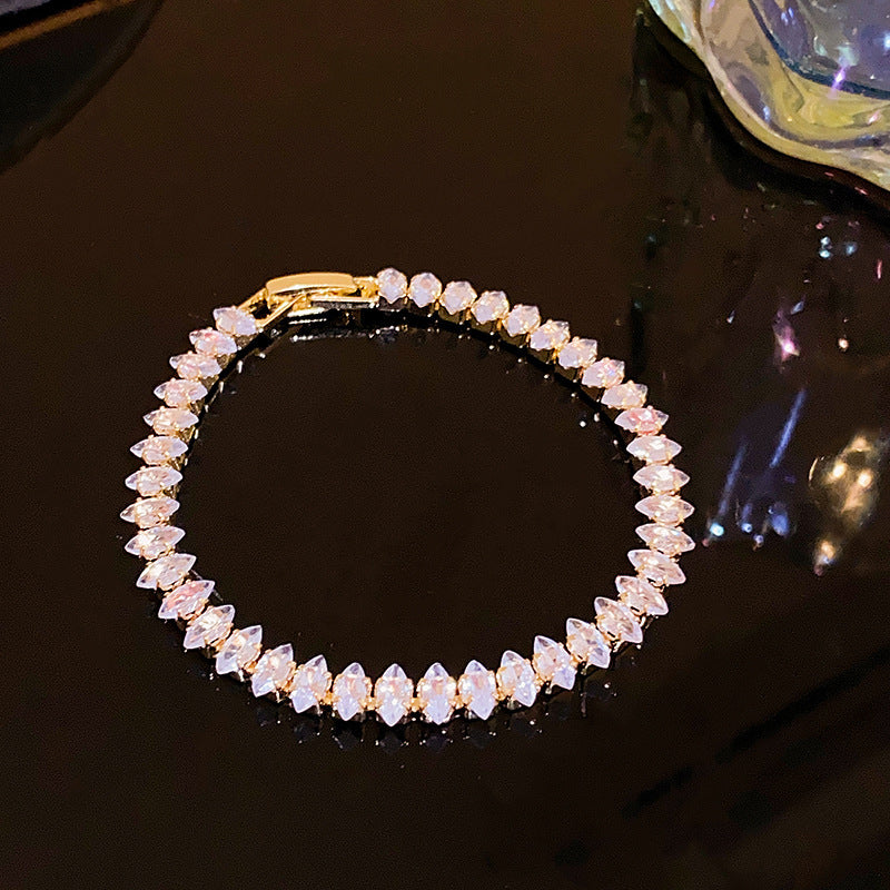 Rhinestone Zircon Water Drop Bracelet Fashion Simple And Light Luxury - Rhinestone Water Drop Bracelet in Simple Luxury