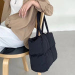 Rhombic Quilted Plush Cotton Organizer Bag for Travel and Daily - Teleplus rhombic quilted plush cotton pillow