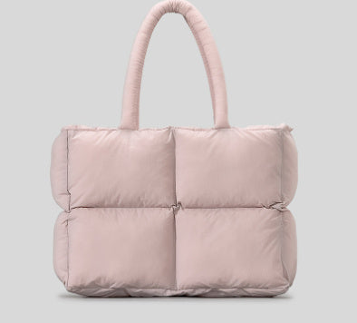 Rhombic Quilted Plush Cotton Organizer Bag for Travel and Daily - Teleplus rhombic quilted plush cotton pillow