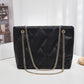 Rhombus Casual Tote Bag with Vintage Chain Pattern and Soft Polyester Material - Teleplus rhombus casual tote bag