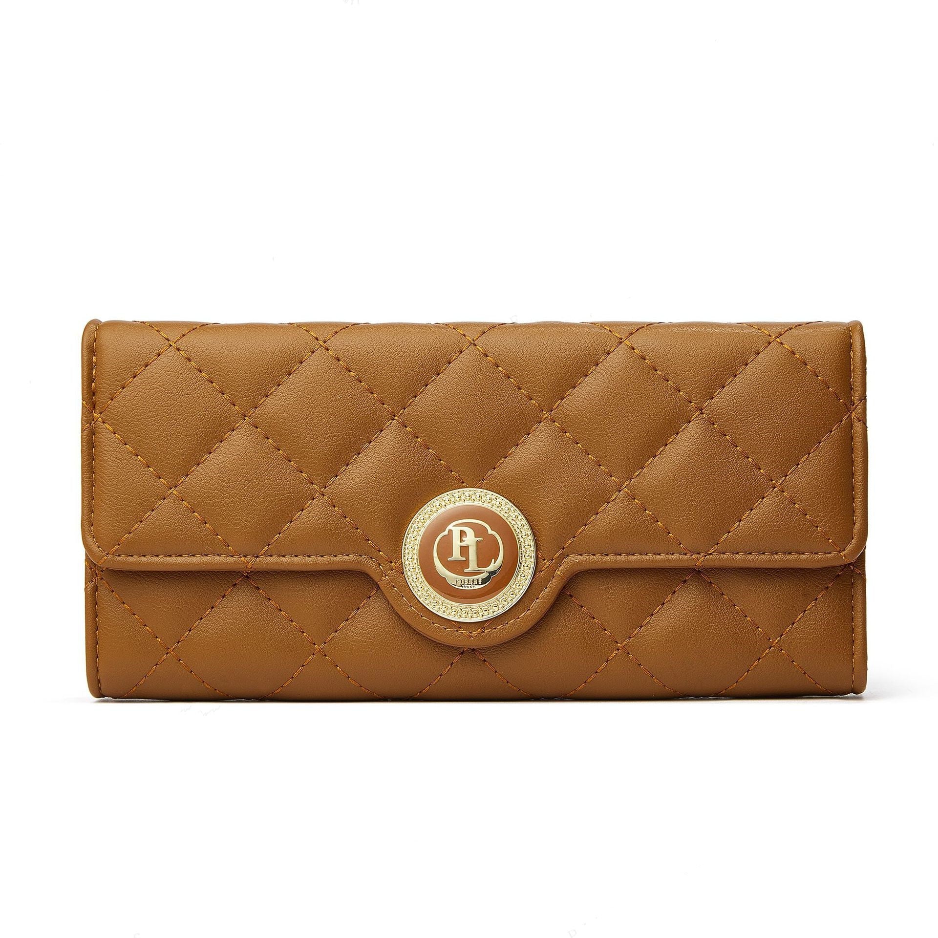 Rhombus Wallet in Multiple Colors with Wear Resistance for the United States - Wallet: Stylishly Long and Totally Roomy