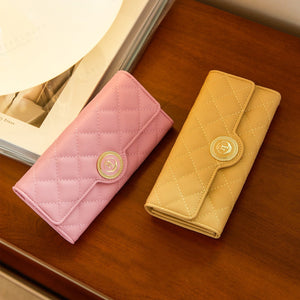 Rhombus Wallet in Multiple Colors with Wear Resistance for the United States - Wallet: Stylishly Long and Totally Roomy