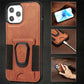 Ring Magnetic Snap Leather Phone Case - Magnetic Snap Leather Phone Case for iPhone Models