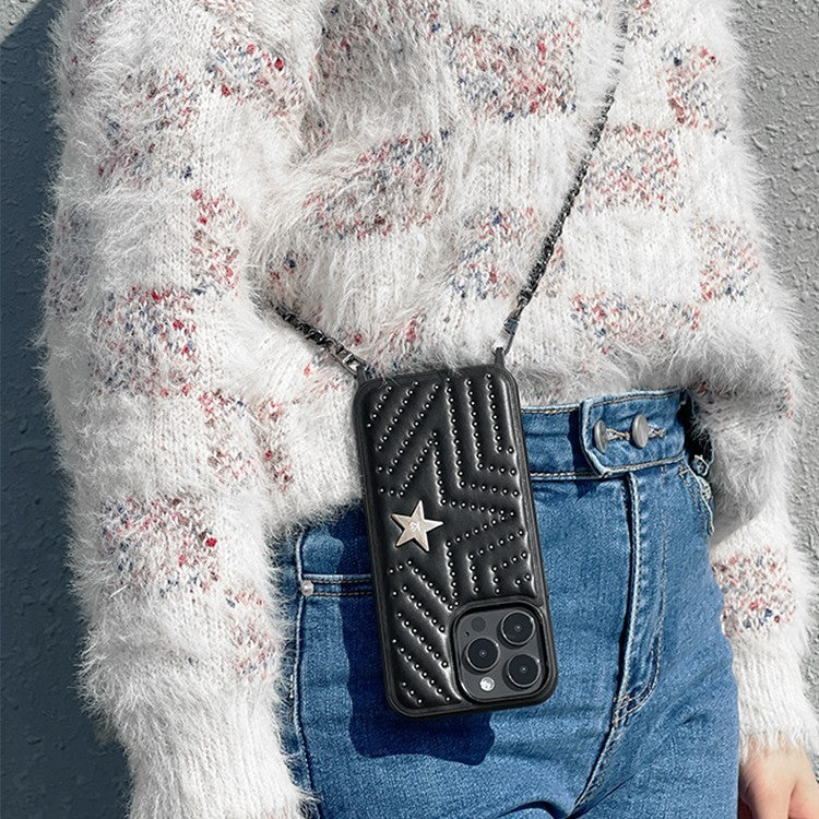 Rivet Crossbody High Protective Cover for iPhone 15 and 14 Pro - Sense Case Max rivet crossbody high sense