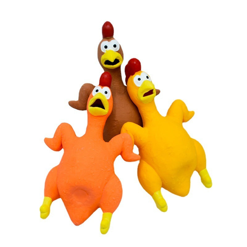 Roasted Chiken Latex Dog Toy 21cm Weight 100g Pet Chew - Teleplus roasted chiken height weight