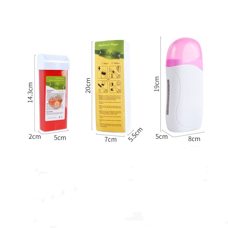 Beauty Wax Kit with Roller Strips Six Piece Suit and Hair Removal Supplies - Strip for Smooth Shenanigans roller wax
