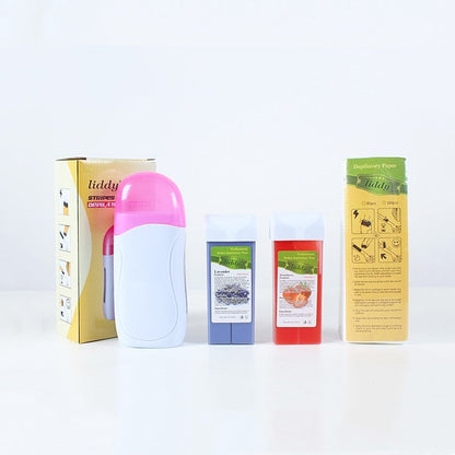 Beauty Wax Kit with Roller Strips Six Piece Suit and Hair Removal Supplies - Strip for Smooth Shenanigans roller wax
