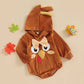 Romper Thanksgiving Chicken Shape Cute Style Men And Women Baby Jumpsuits - Chicken-Shaped Romper for Tiny Thanksgiving