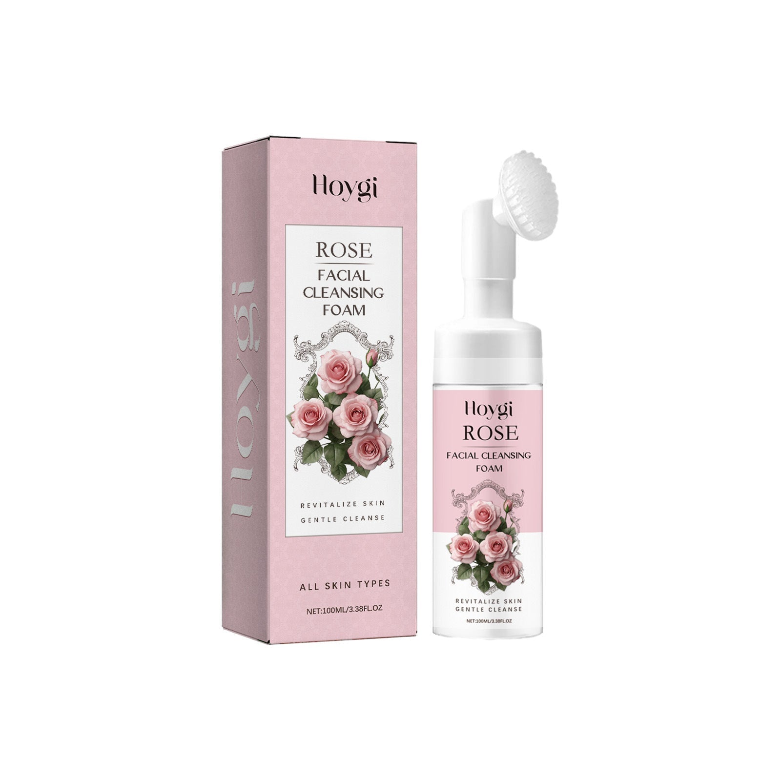 Rose Foam Facial Cleanser for Deep Cleaning with Hyaluronic Acid and Glycerin - rose foam facial cleanser deep cleaning