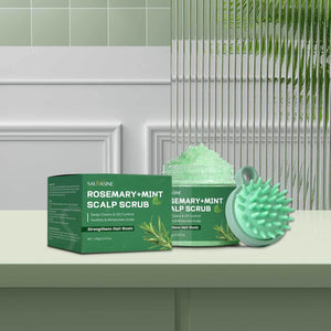 Rosemary Mint Scalp Shampoo with Massage Comb for Nourishing Deep Cleaning - Teleplus rosemary mint scalp scrub shampoo