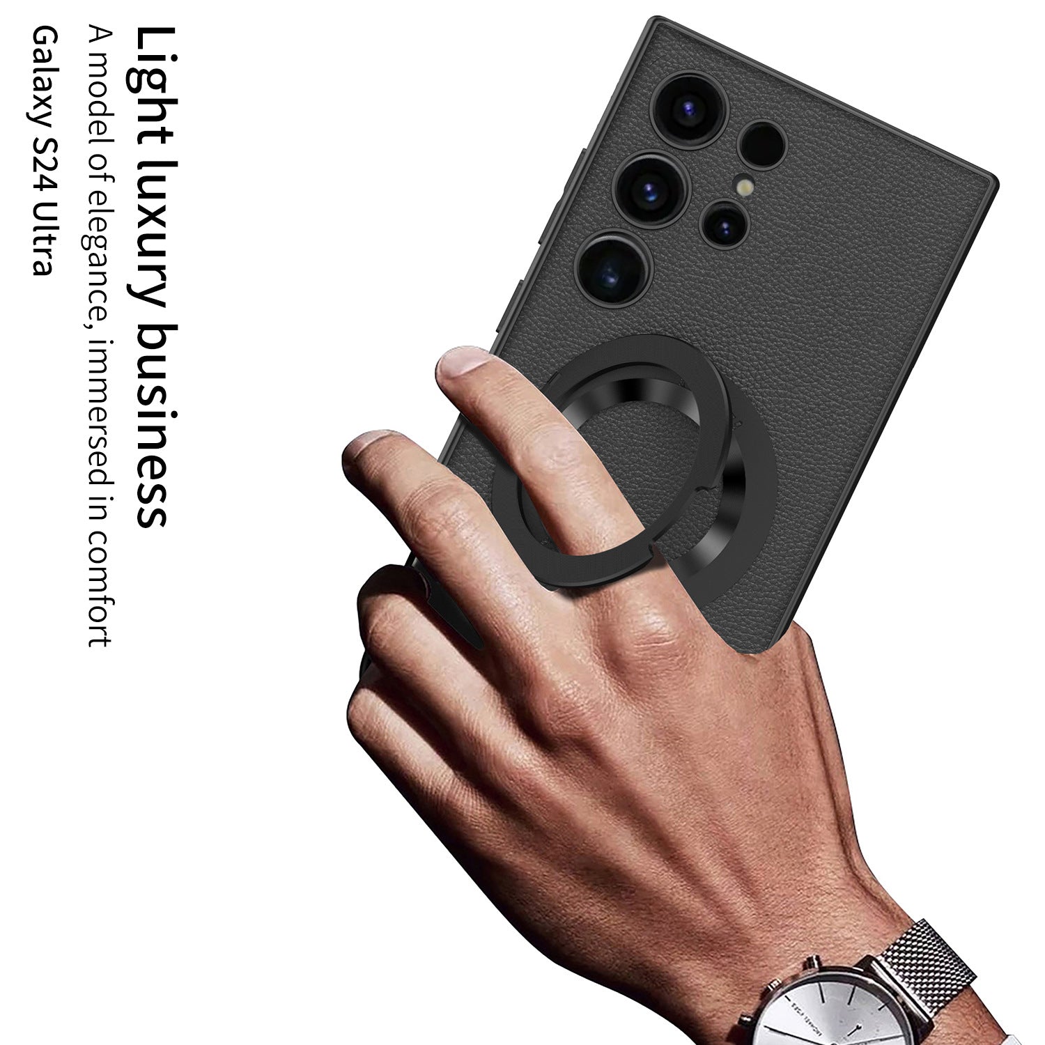 Rotating Bracket Wireless Charger for Samsung with Magnetic Mount and Carbon Fiber Pattern - TeleplusRotating rotating