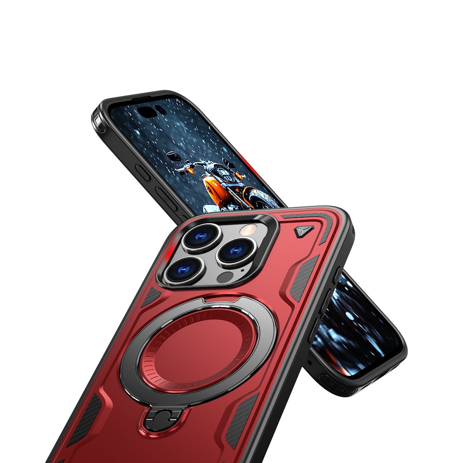 Rotating Magnetic Phone Bracket Case with Heat Dissipation and Multiple Colors - rotating bracket phone case simple