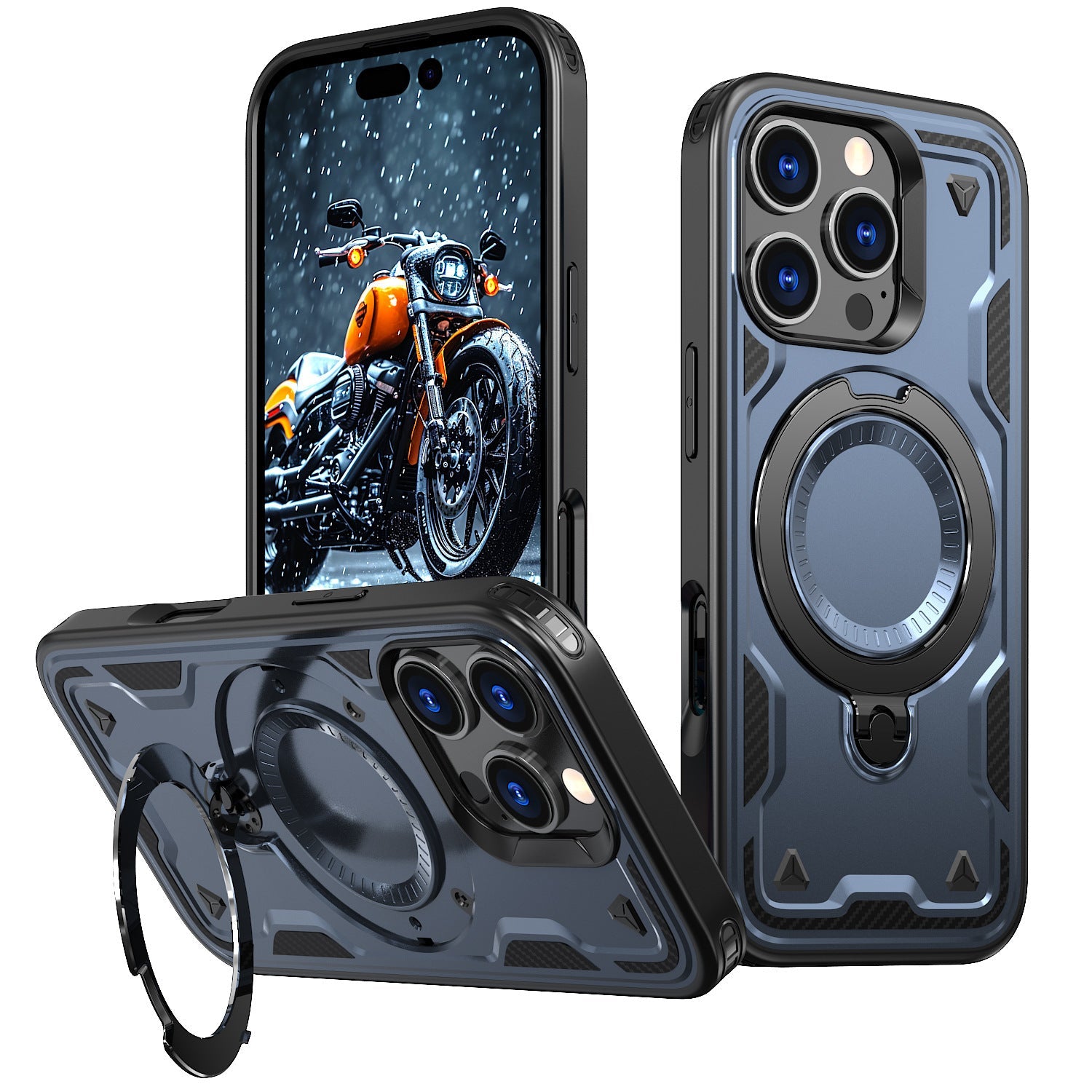 Rotating Magnetic Phone Bracket Case with Heat Dissipation and Multiple Colors - rotating bracket phone case simple