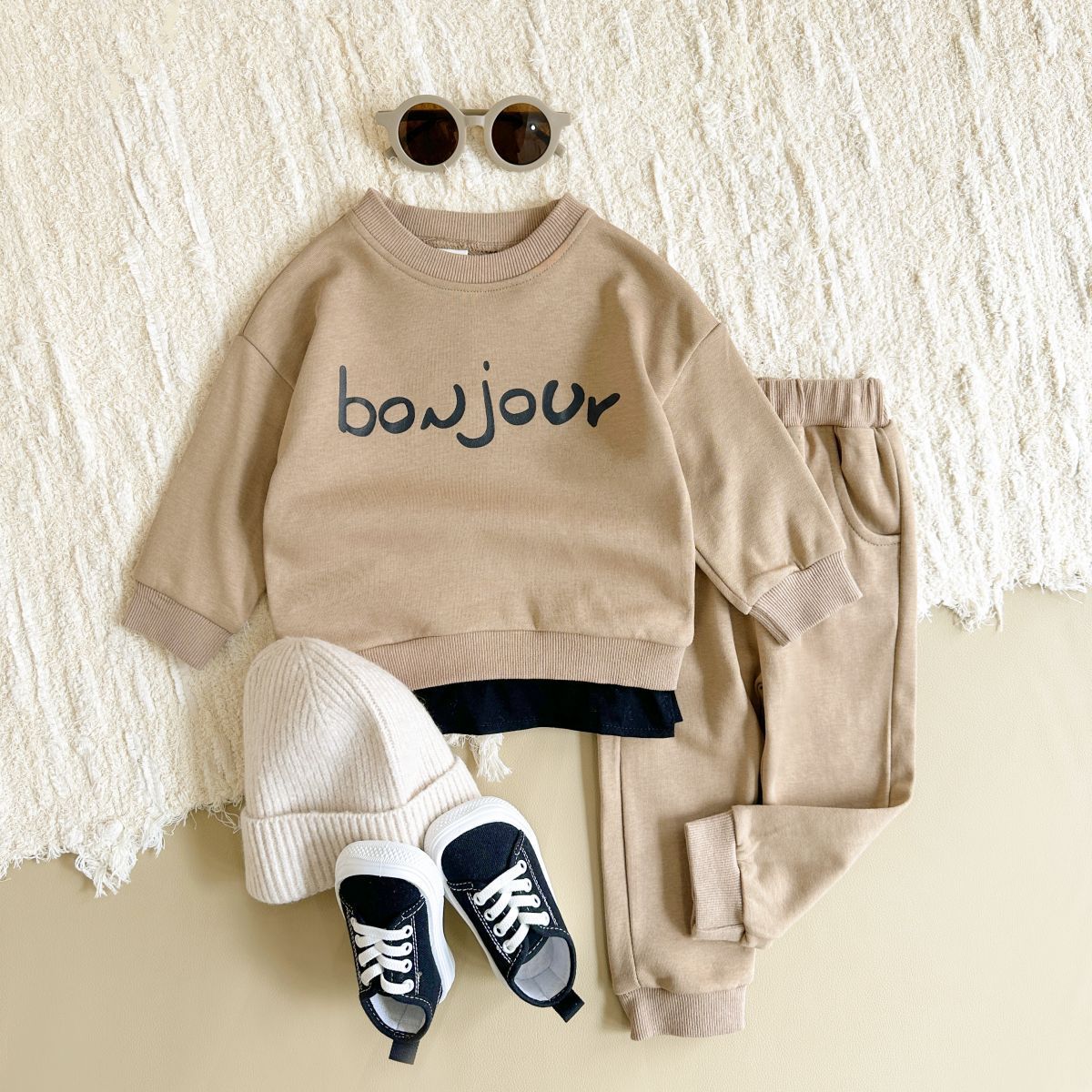 Round Neck Top And Sports Trousers Baby Suit - Baby Suit That’s Cute Enough for a Runway Stroll