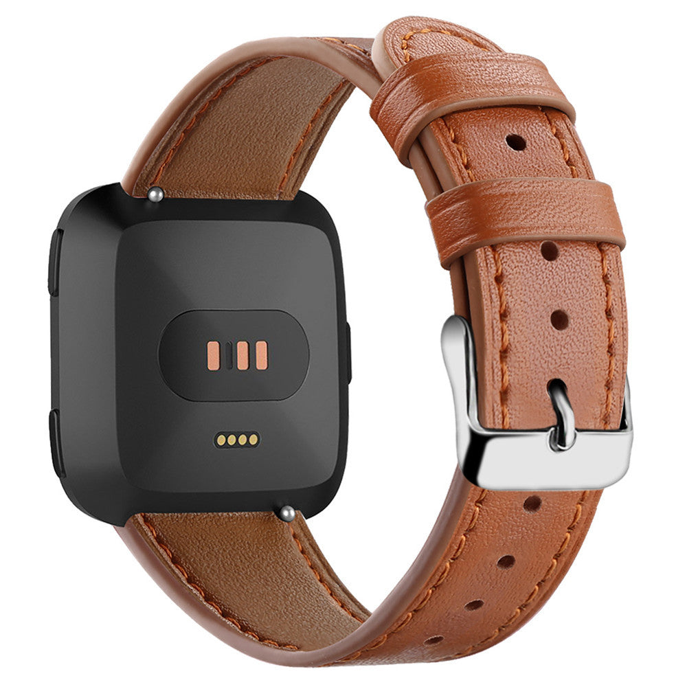 Round Tail Leather Strap Tail Buckle - Round Tail Leather Strap for Fitbit Versa Models