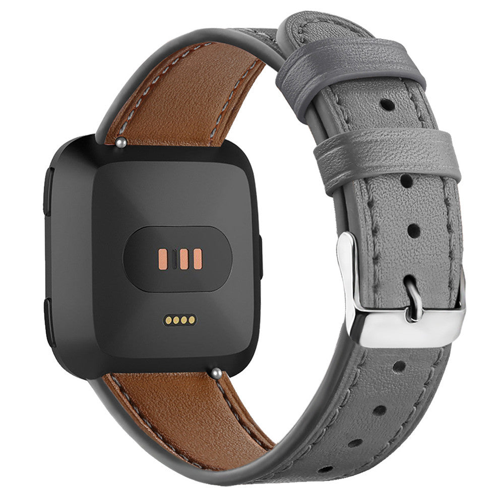 Round Tail Leather Strap Tail Buckle - Round Tail Leather Strap for Fitbit Versa Models