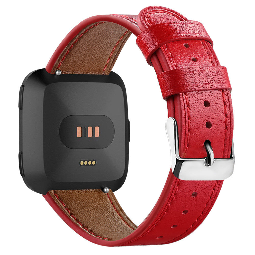 Round Tail Leather Strap Tail Buckle - Round Tail Leather Strap for Fitbit Versa Models