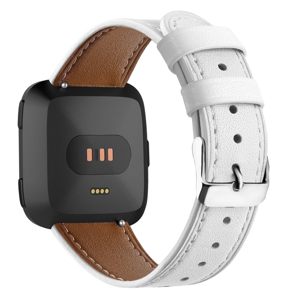 Round Tail Leather Strap Tail Buckle - Round Tail Leather Strap for Fitbit Versa Models