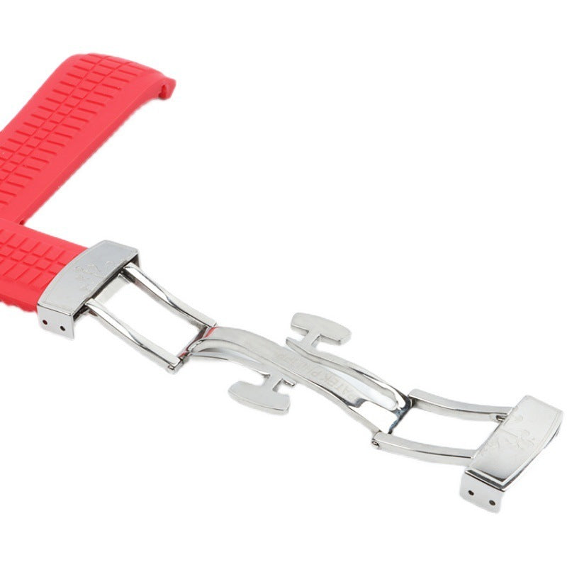 Rubber Watch Strap Baida ’’silicone Strap 21mm Folding Buckle - Rubber Watch Strap Baida with Gold Buckle Options