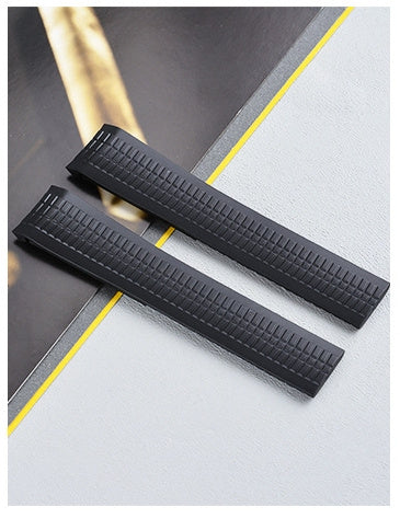 Rubber Watch Strap Baida ’’silicone Strap 21mm Folding Buckle - Rubber Watch Strap Baida with Gold Buckle Options