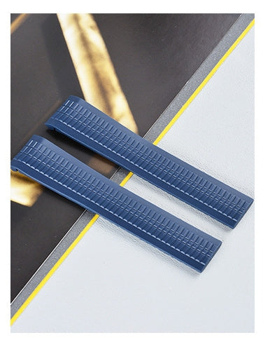 Rubber Watch Strap Baida ’’silicone Strap 21mm Folding Buckle - Rubber Watch Strap Baida with Gold Buckle Options