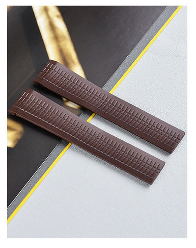 Rubber Watch Strap Baida ’’silicone Strap 21mm Folding Buckle - Rubber Watch Strap Baida with Gold Buckle Options