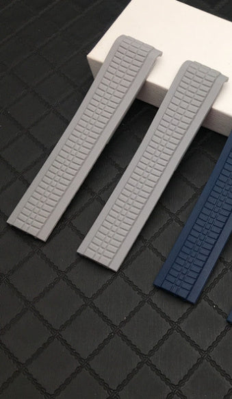 Rubber Watch Strap Baida ’’silicone Strap 21mm Folding Buckle - Rubber Watch Strap Baida with Gold Buckle Options