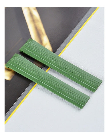 Rubber Watch Strap Baida ’’silicone Strap 21mm Folding Buckle - Rubber Watch Strap Baida with Gold Buckle Options