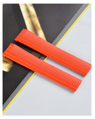 Rubber Watch Strap Baida ’’silicone Strap 21mm Folding Buckle - Rubber Watch Strap Baida with Gold Buckle Options