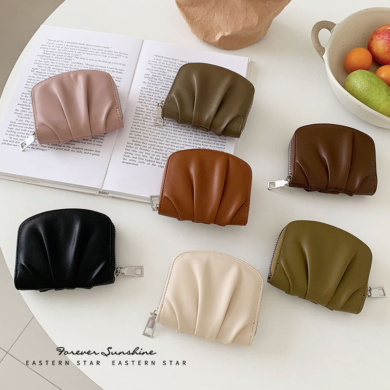 Ruffle Simple Compact Wallet with Breathable Waterproof Polyester in Various Colors - That Ruffles Your Style and Heart