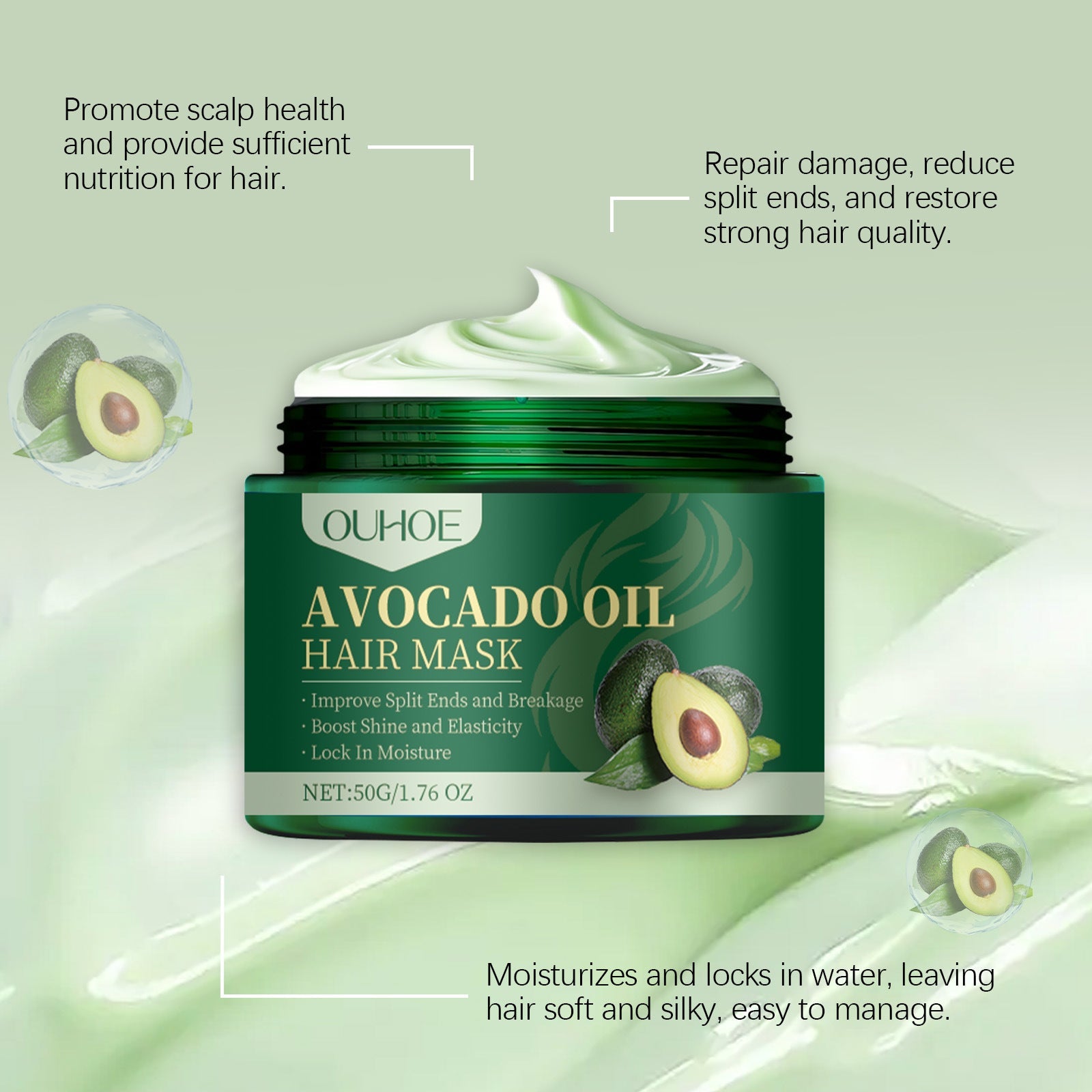 Runfa Hair Mask with Avocado and Shea Butter for Shiny Manic Smooth - Teleplus shiny runfa hair mask manic smooth