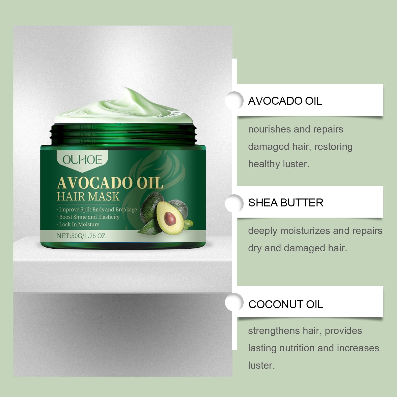 Runfa Hair Mask with Avocado and Shea Butter for Shiny Manic Smooth - Teleplus shiny runfa hair mask manic smooth