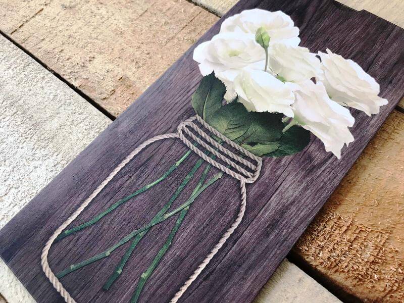 Rustic Mason Jar Roses Wedding Invitation Country Bridal Shower Engagement - Teleplus mason jar rustic roses wedding