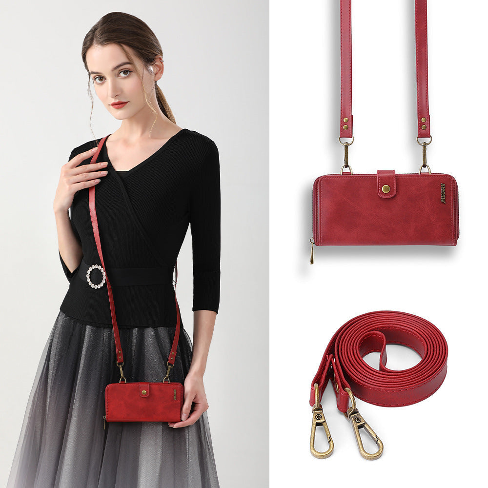 Samsung S22 Ultra Crossbody Phone Case with Flip Leather Design - for Stylish Adventures s22 ultra crossbody phone plus