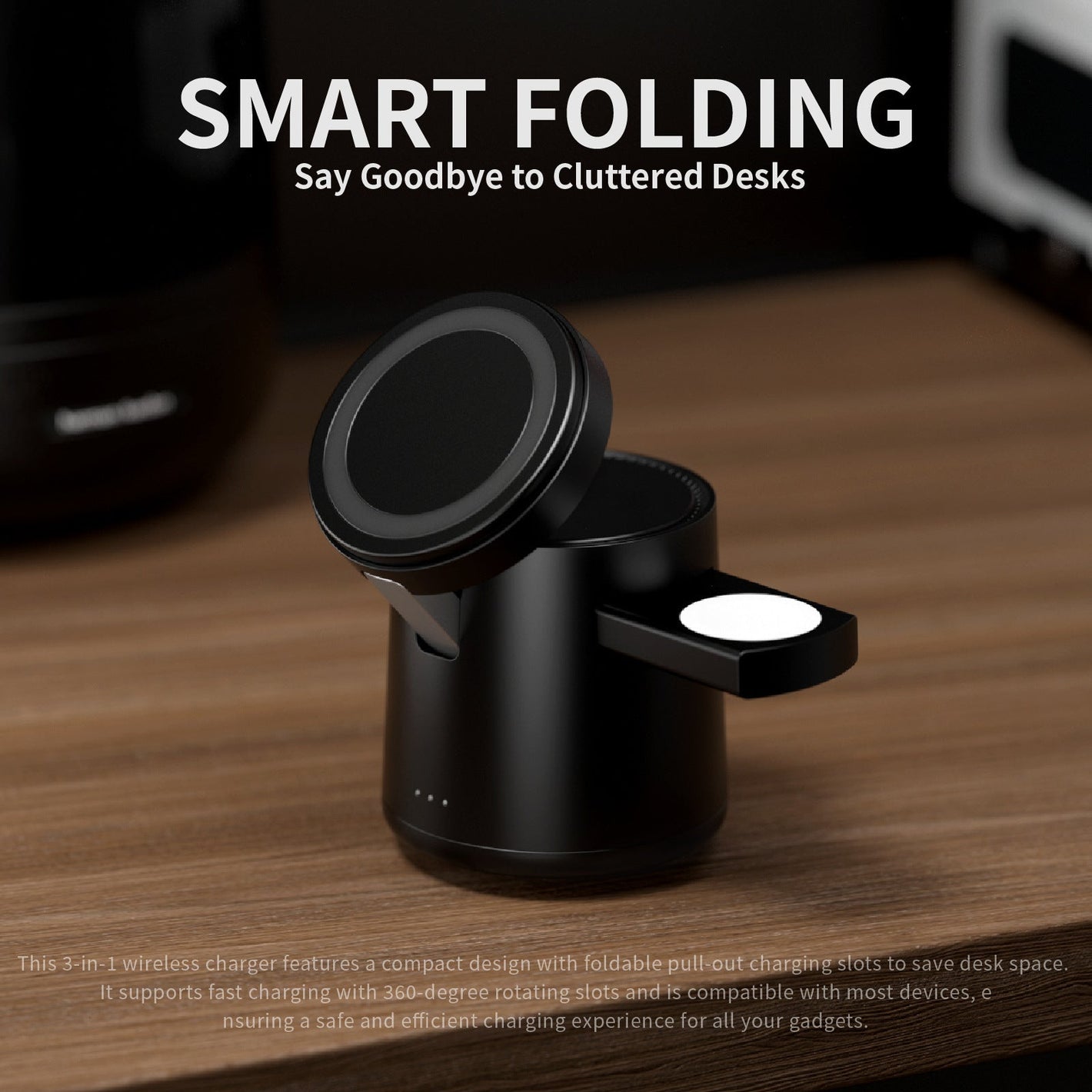 S7 Folding Magnetic Wireless Charger for US Compatibility CHF Fast Charging - Charge Like a Magician with This united