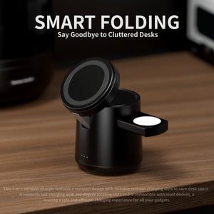 S7 Folding Magnetic Wireless Charger for US Compatibility CHF Fast Charging - Charge Like a Magician with This united